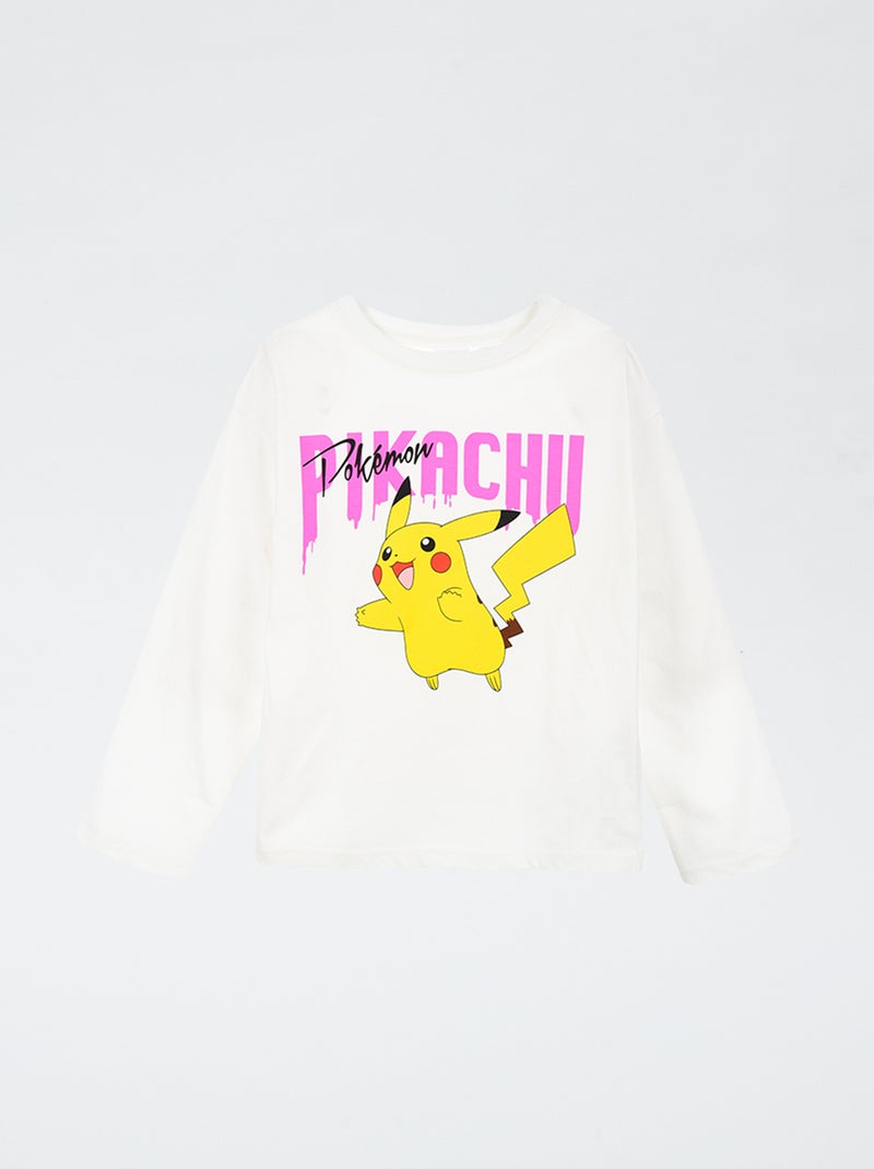 T-shirt estampado 'Pikachu' Branco - Kiabi