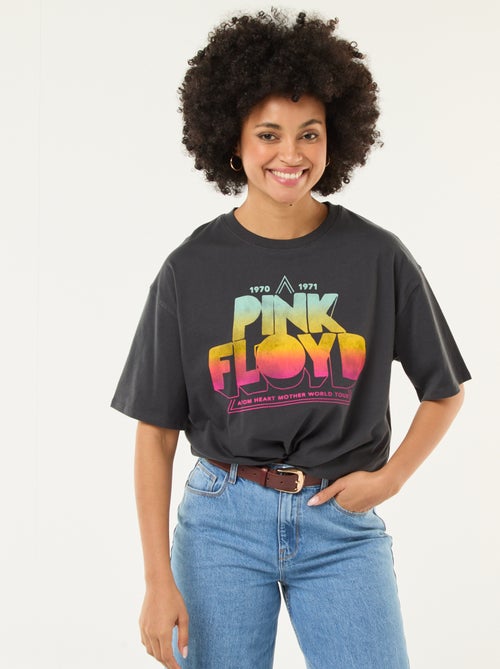 T-shirt estampado 'Pink Floyd' liso - Kiabi