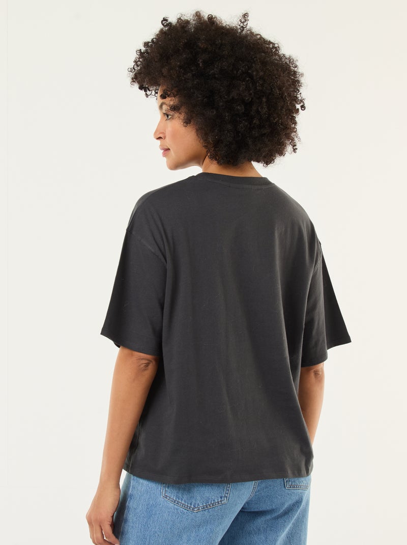 T-shirt estampado 'Pink Floyd' liso Preto - Kiabi