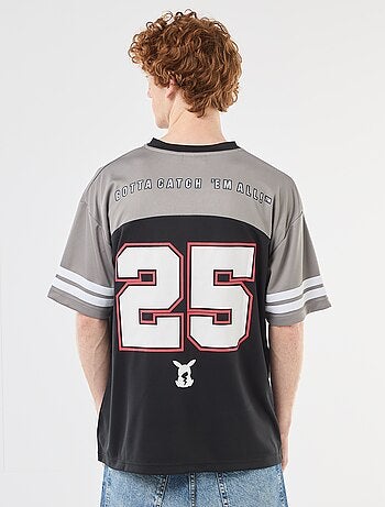 T-shirt estampado 'Pokémon' com gola V