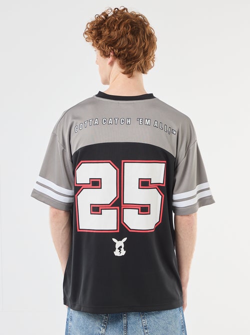 T-shirt estampado 'Pokémon' com gola V - Kiabi