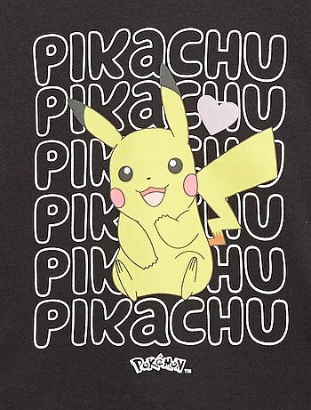 T-shirt estampado 'Pokémon' 'Pikachu' liso