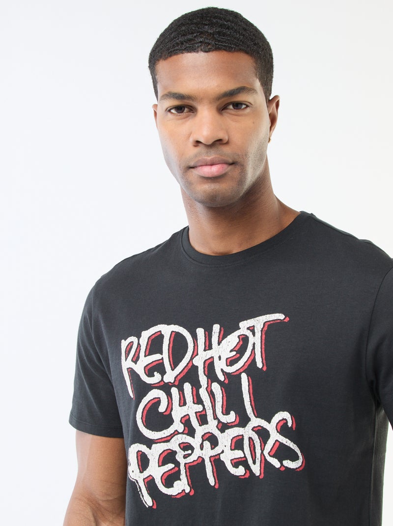 T-shirt estampado 'Red Hot Chili Peppers' Preto - Kiabi