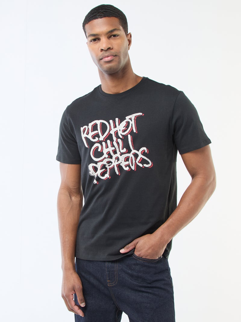 T-shirt estampado 'Red Hot Chili Peppers' Preto - Kiabi