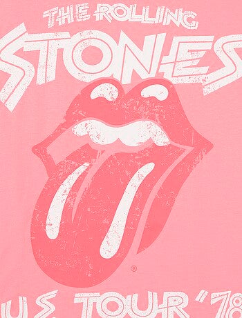 T-shirt estampado 'Rolling Stones' em algodão