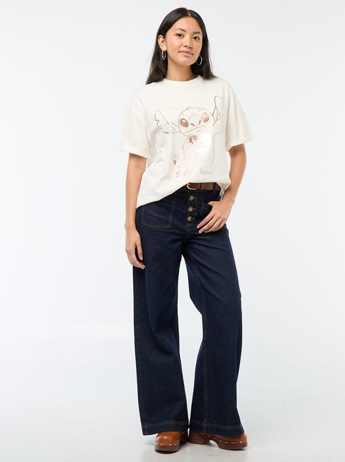 T-shirt estampado 'Stitch' - Kiabi