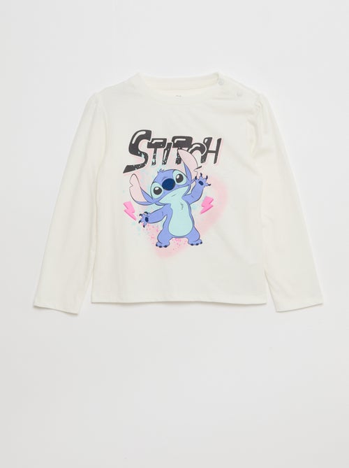 T-shirt estampado 'Stitch' manga curta - coleção fácil de vestir - Kiabi