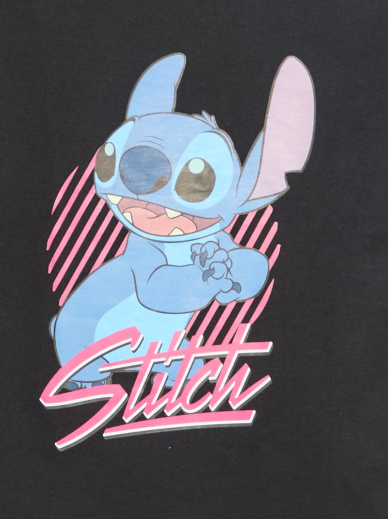 T-shirt estampado 'Stitch' Preto - Kiabi
