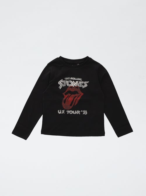 T-shirt estampado 'The Rolling Stones' em algodão liso - Kiabi