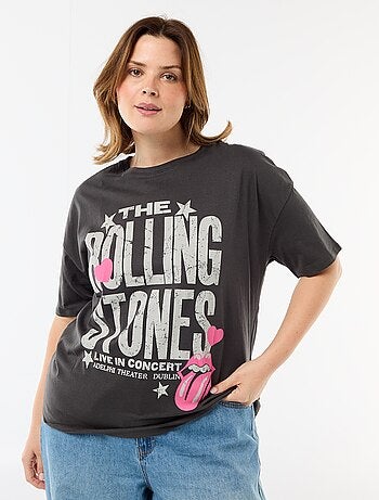 T-shirt estampado 'The Rolling Stones' manga curta