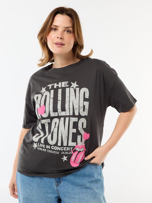 T-shirt estampado 'The Rolling Stones' manga curta - Kiabi