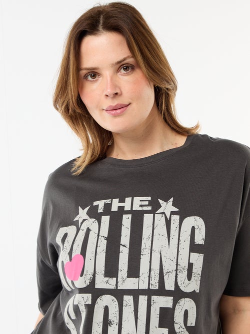 T-shirt estampado 'The Rolling Stones' manga curta - Kiabi