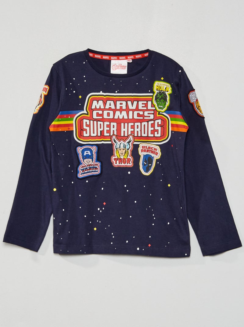 T-shirt estampado 'Vingadores' Azul Marinho - Kiabi