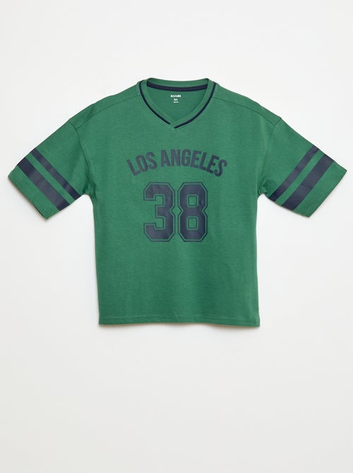 T-shirt estilo basebol - Kiabi