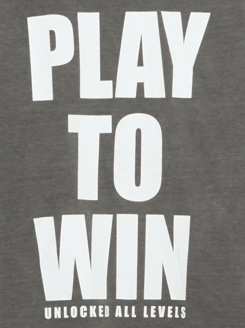 T-shirt estilo basquetebol Cinza - Kiabi