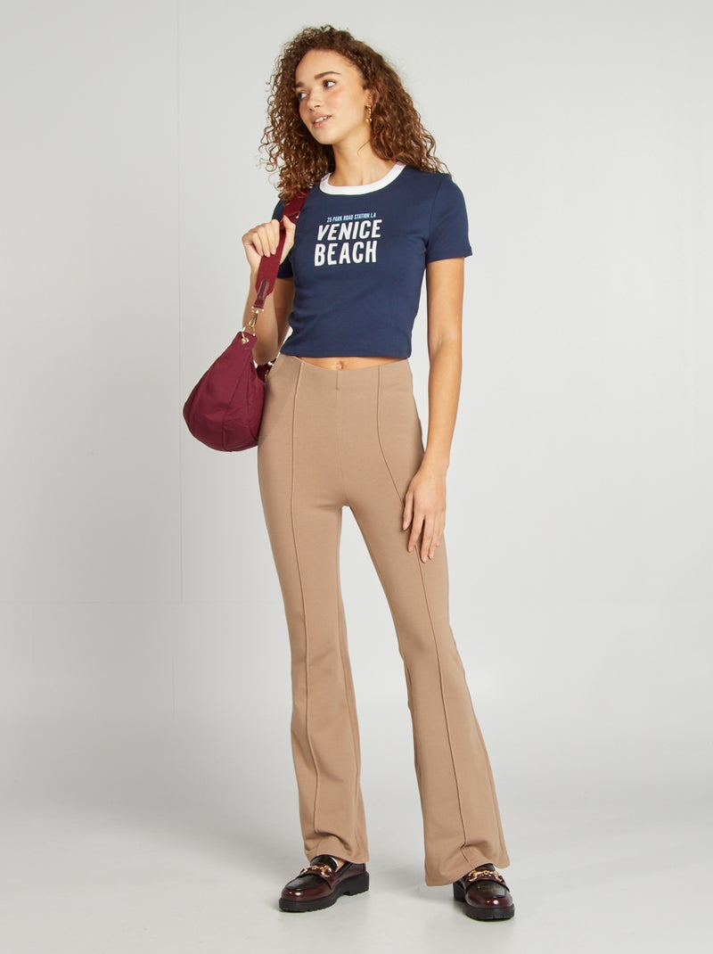 T-shirt estilo campus AZUL - Kiabi