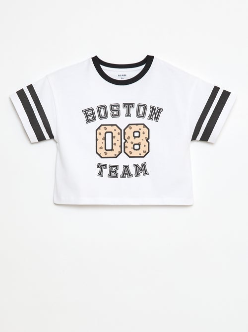 T-shirt estilo desporto americano de manga curta - Kiabi