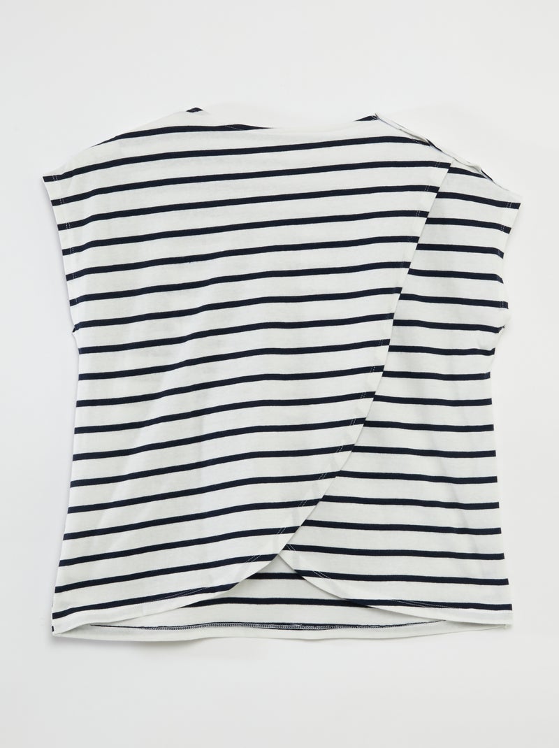 T-shirt estilo marinheiro - coleção fácil de vestir Branco - Kiabi