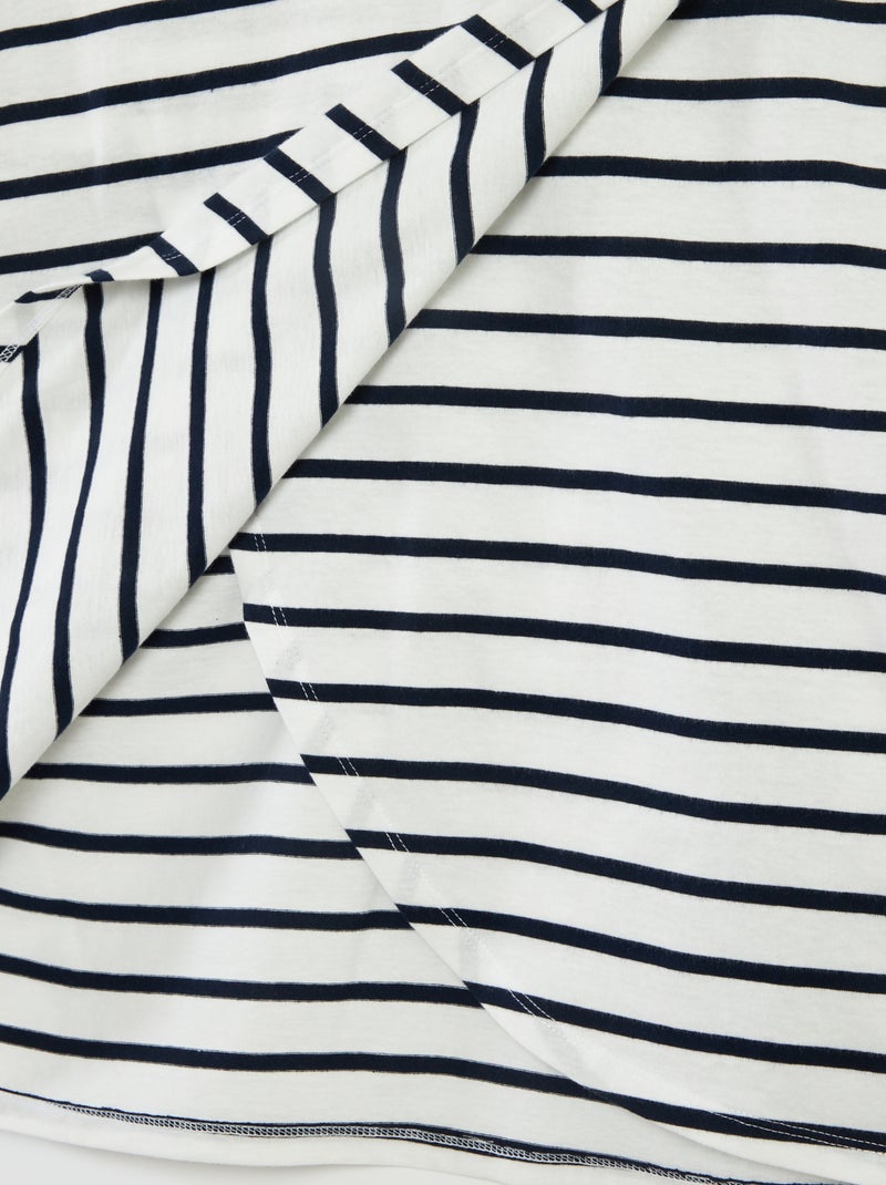 T-shirt estilo marinheiro - coleção fácil de vestir Branco - Kiabi