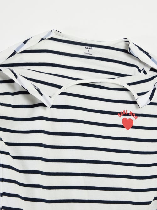 T-shirt estilo marinheiro  - So Easy - Kiabi