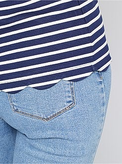 T-shirt estilo marinheiro acabamento em escamas - Kiabi