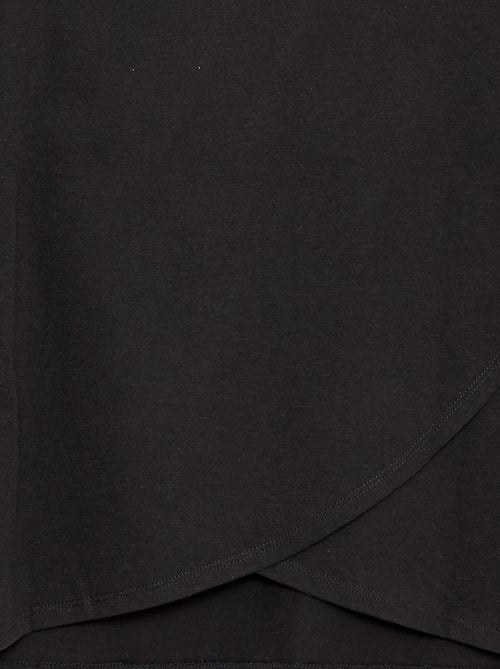 T-shirt estilo marinheiro com velcro no ombro - coleção fácil de vestir - Kiabi