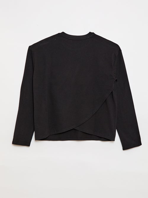 T-shirt estilo marinheiro com velcro no ombro - coleção fácil de vestir - Kiabi