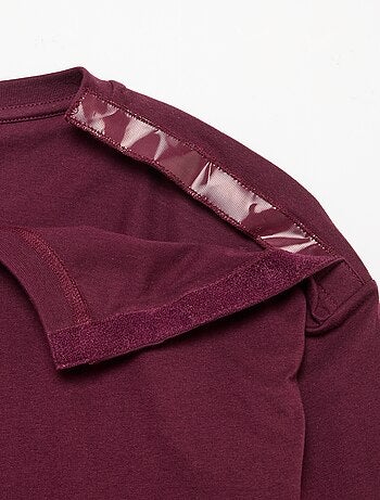 T-shirt estilo marinheiro com velcro no ombro - coleção fácil de vestir