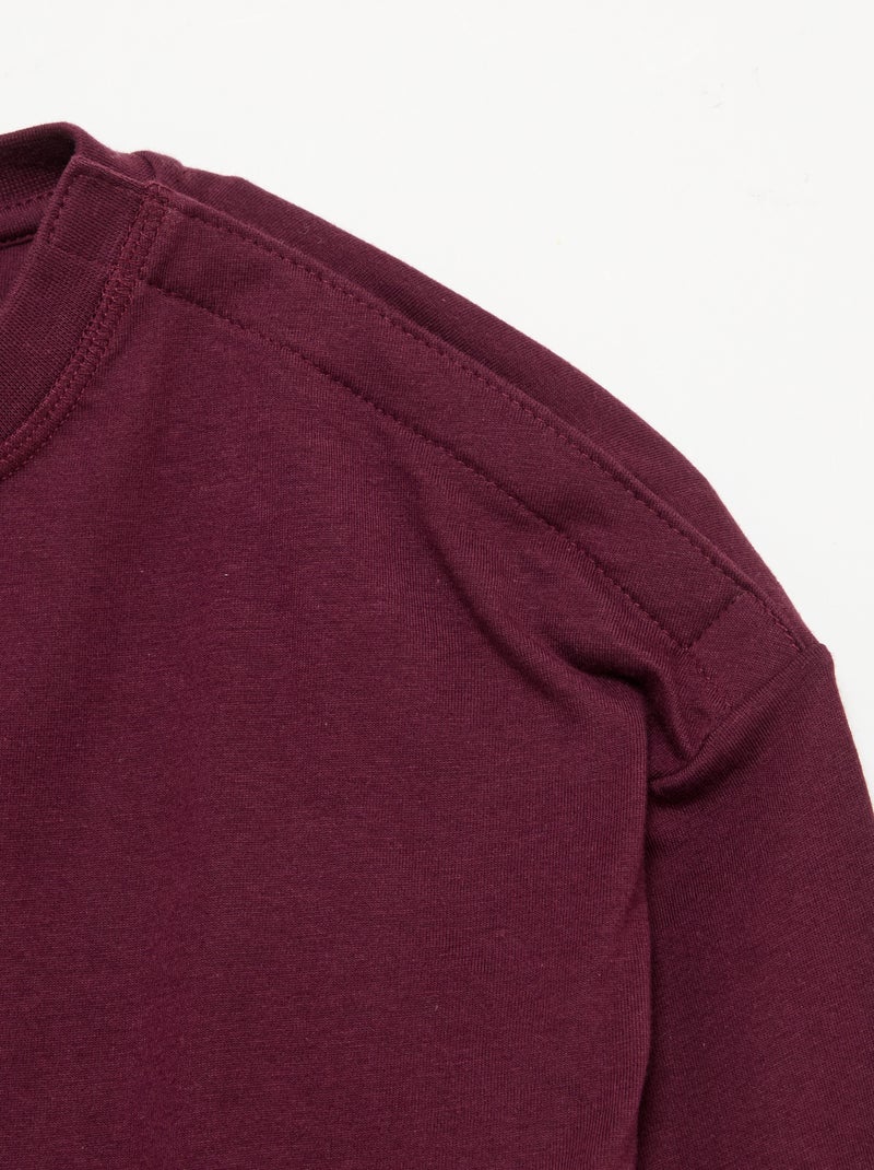 T-shirt estilo marinheiro com velcro no ombro - coleção fácil de vestir Rosa - Kiabi