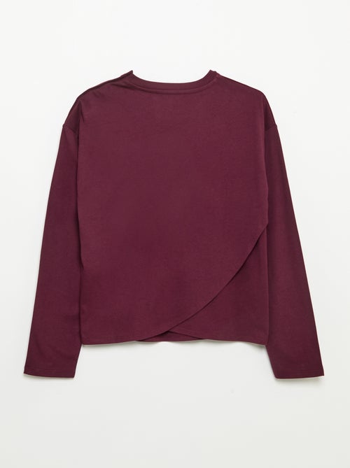 T-shirt estilo marinheiro com velcro no ombro - coleção fácil de vestir - Kiabi
