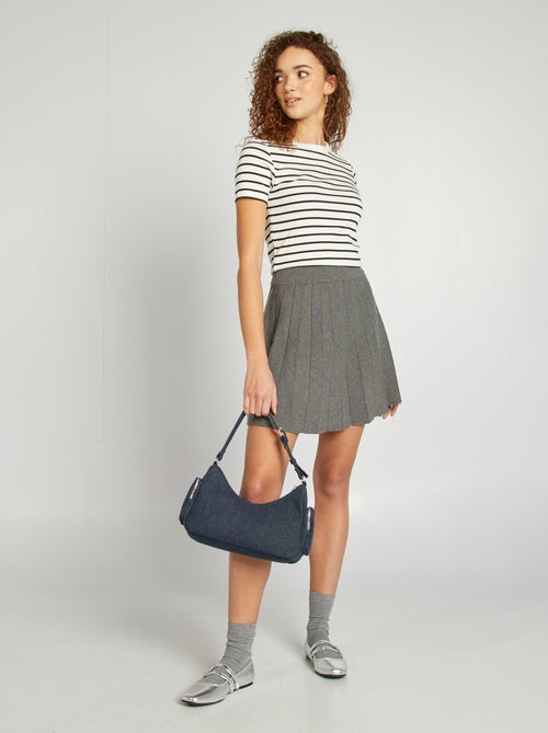 T-shirt estilo marinheiro de algodão elástico - Kiabi