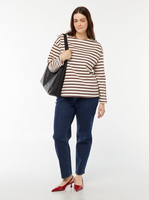 T-shirt estilo marinheiro oversize - Kiabi