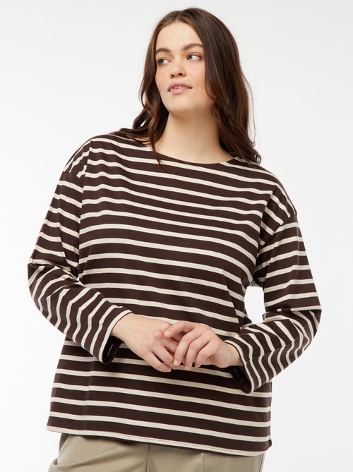 T-shirt estilo marinheiro oversize - Kiabi