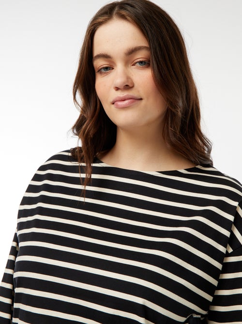 T-shirt estilo marinheiro oversize - Kiabi