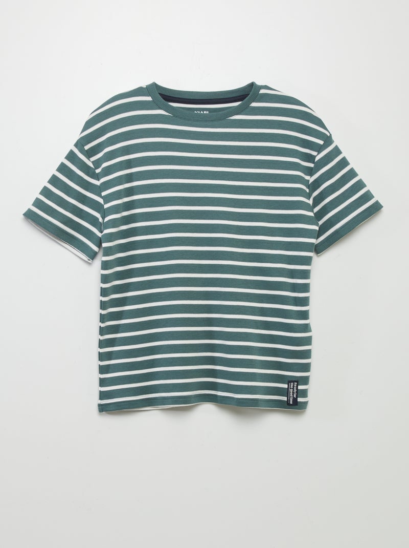 T-shirt estilo marinheiro VERDE - Kiabi