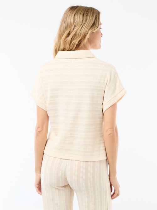 T-shirt estilo polo colorido - Kiabi