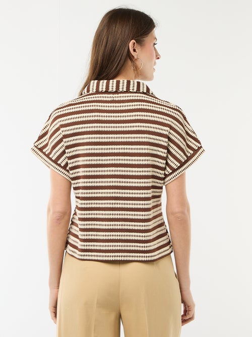 T-shirt estilo polo colorido - Kiabi
