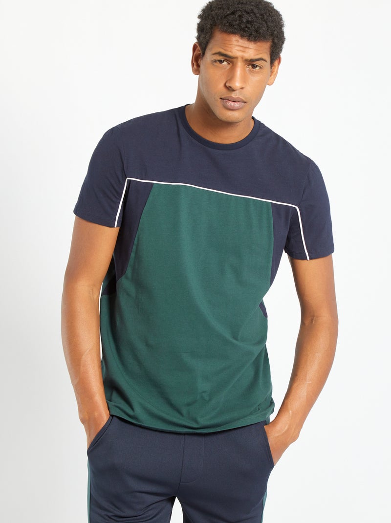 T-shirt estilo retro AZUL - Kiabi