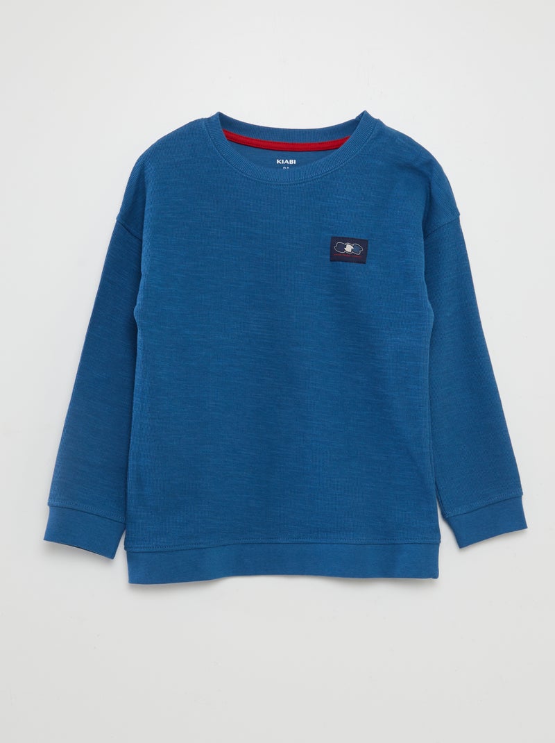 T-shirt estilo sweatshirt  - AZUL - Kiabi