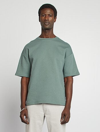 T-shirt estilo sweatshirt em moletão