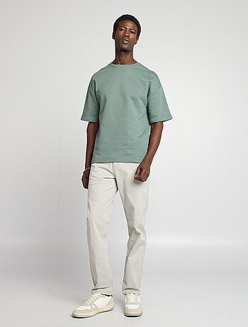 T-shirt estilo sweatshirt em moletão