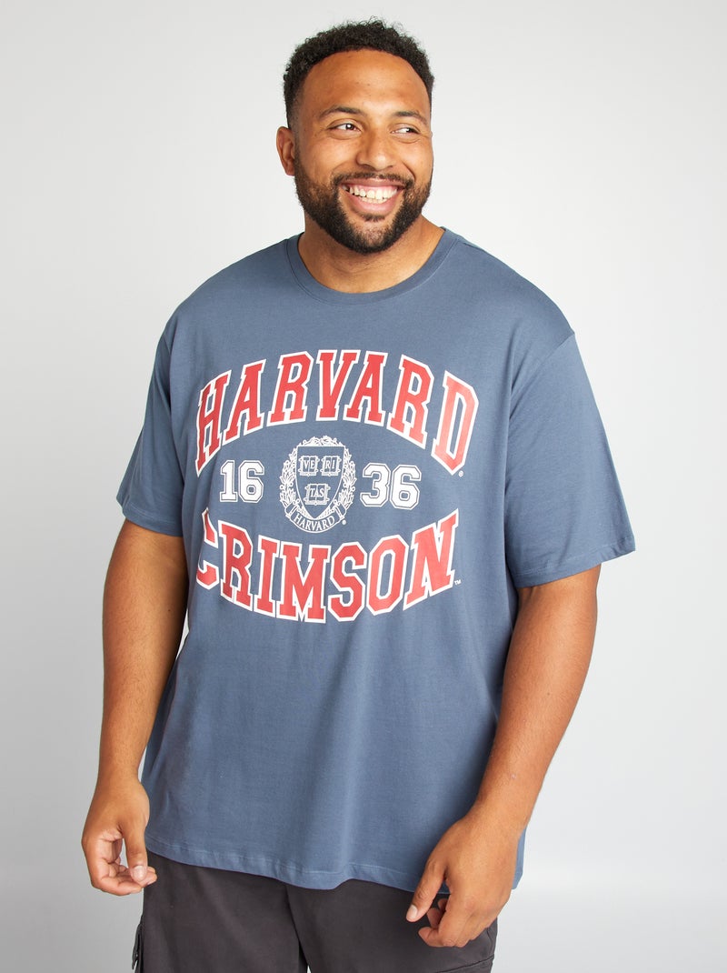 T-shirt estilo universitário 'Harvard' AZUL - Kiabi