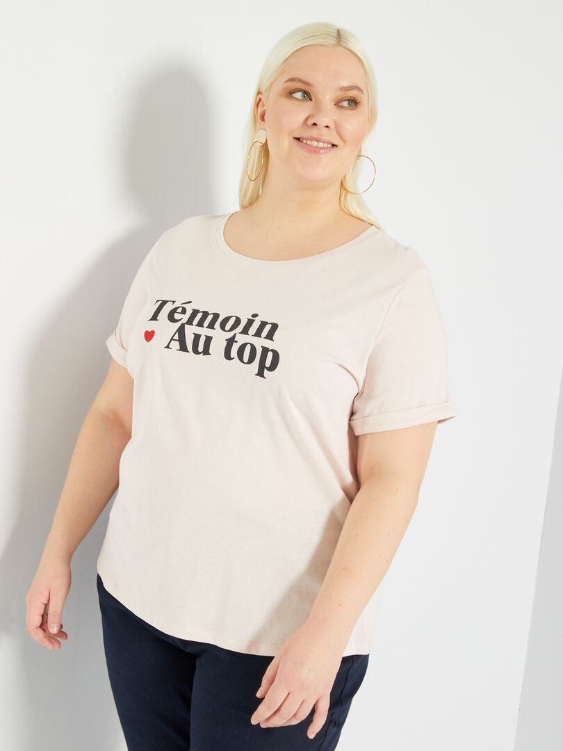 T-shirt EVJF com mensagem ROSA - Kiabi