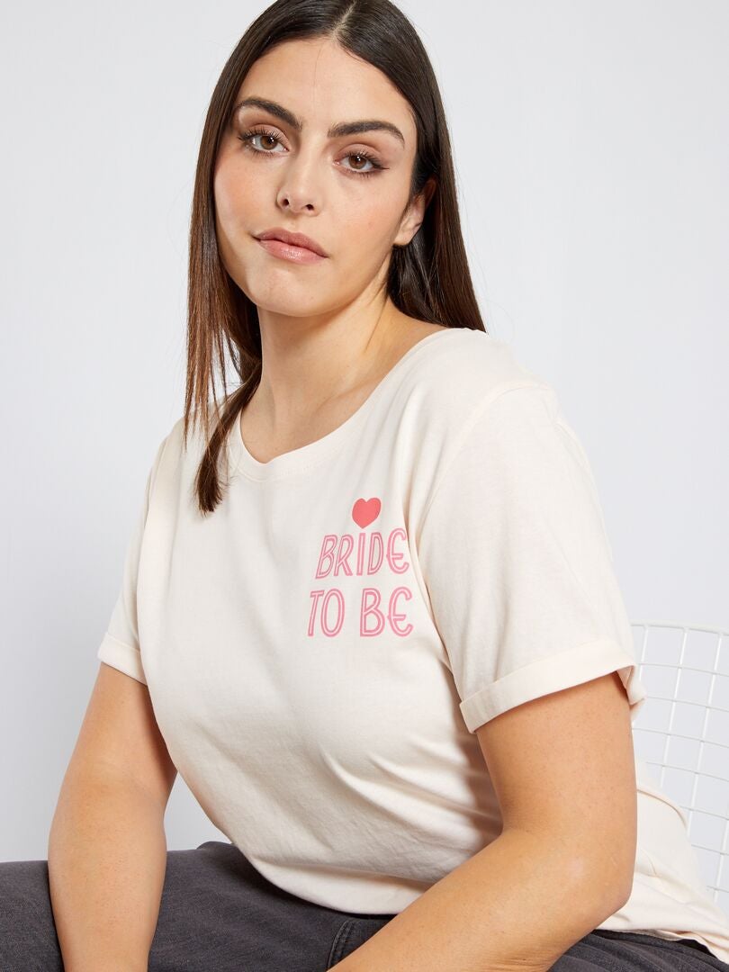 T-shirt EVJF com mensagem ROSA - Kiabi