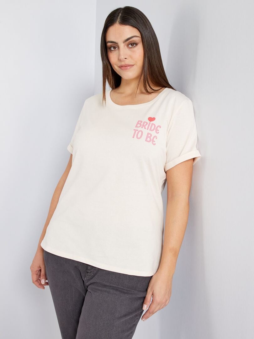 T-shirt EVJF com mensagem ROSA - Kiabi