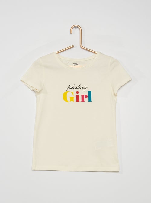 T-shirt 'Fabulous girl' - Kiabi