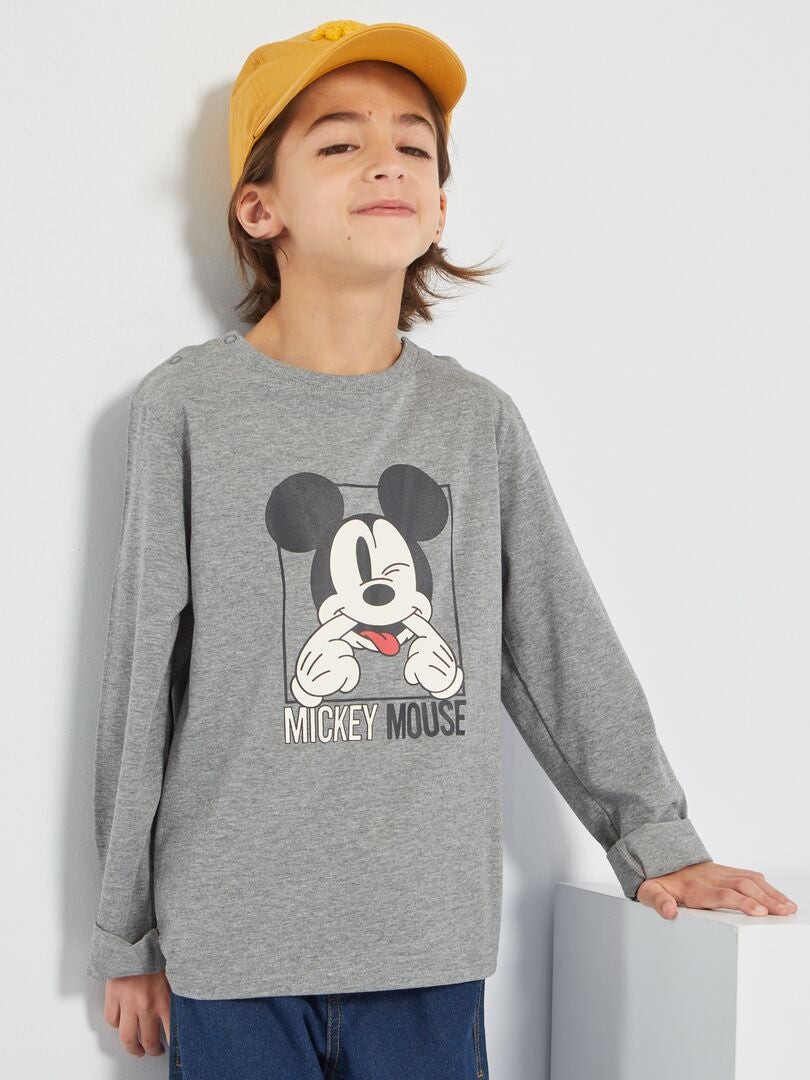 T-shirt fácil de vestir 'Mickey' CINZA - Kiabi