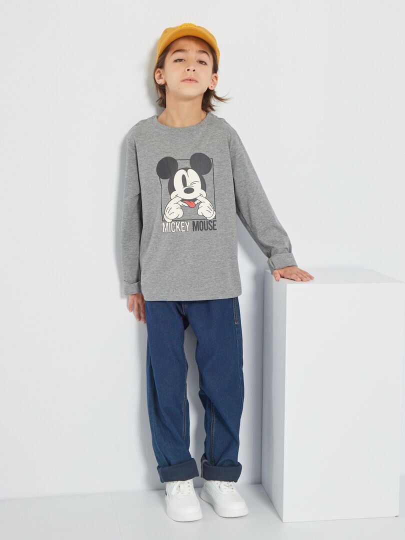 T-shirt fácil de vestir 'Mickey' CINZA - Kiabi