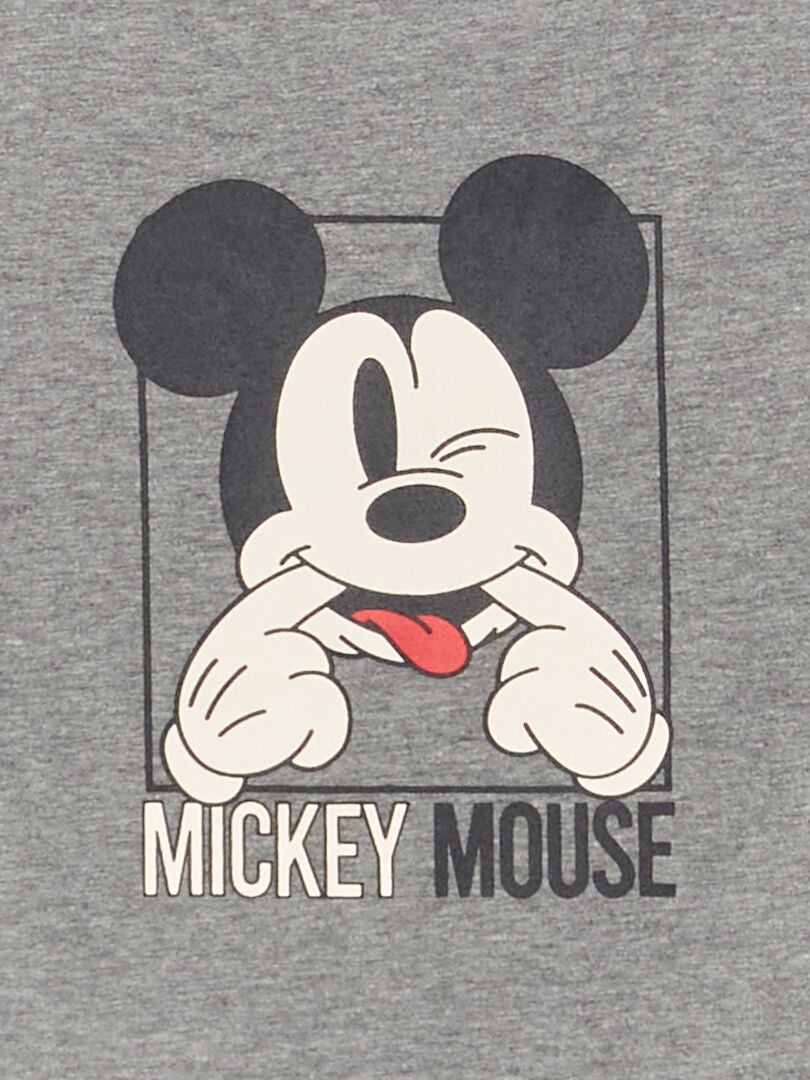 T-shirt fácil de vestir 'Mickey' CINZA - Kiabi