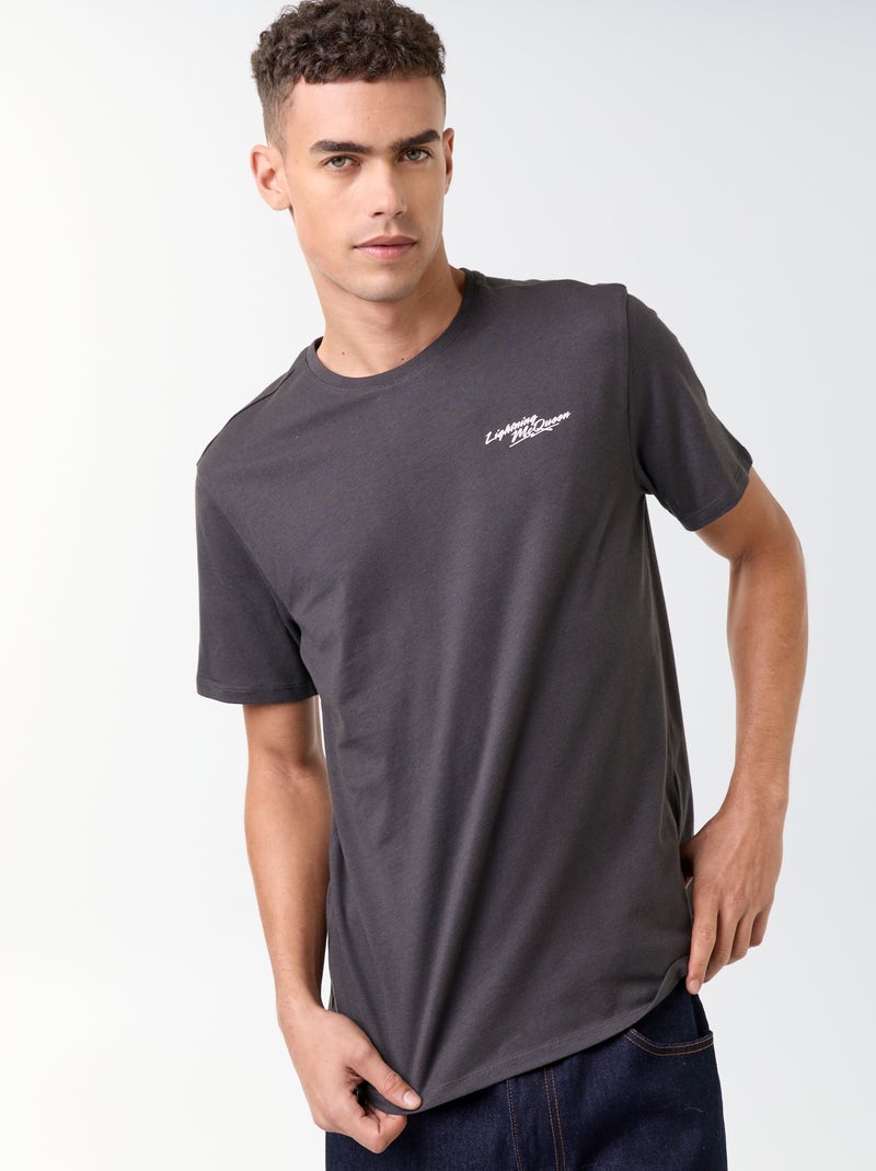 T-shirt 'Faísca McQueen' 'Cars' 'Disney' 'Pixar' de mangas curtas Preto - Kiabi